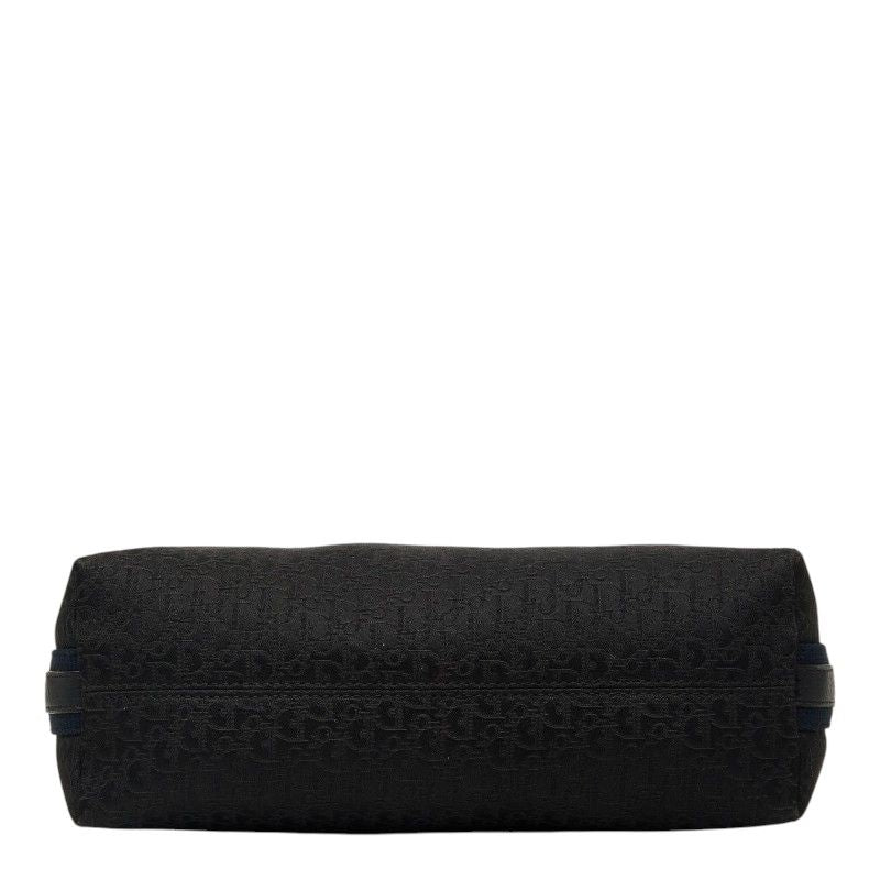 Dior Street Chic Trotter Crossbody Shoulder Bag Black Navy Leather Jacquard — view 3