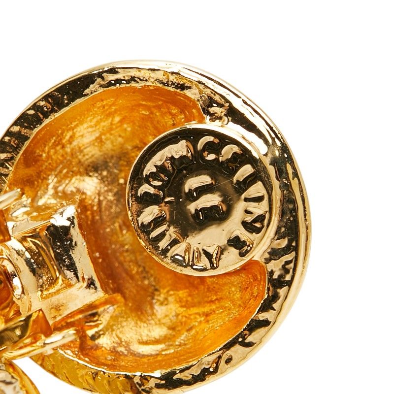 Celine Vintage Trio Macadam Earrings Gold Plated — view 4