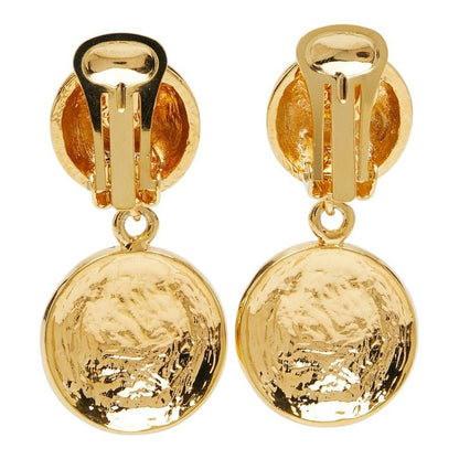 Celine Vintage Trio Macadam Earrings Gold Plated — view 3