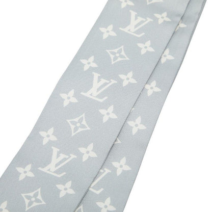 Louis Vuitton Bandeau BB Monogram Silhouette Scarf Gray White Silk — view 2