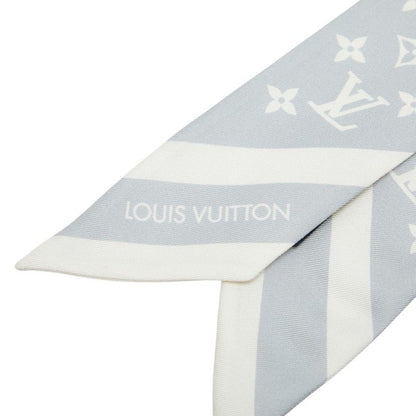 Louis Vuitton Bandeau BB Monogram Silhouette Scarf Gray White Silk — view 3