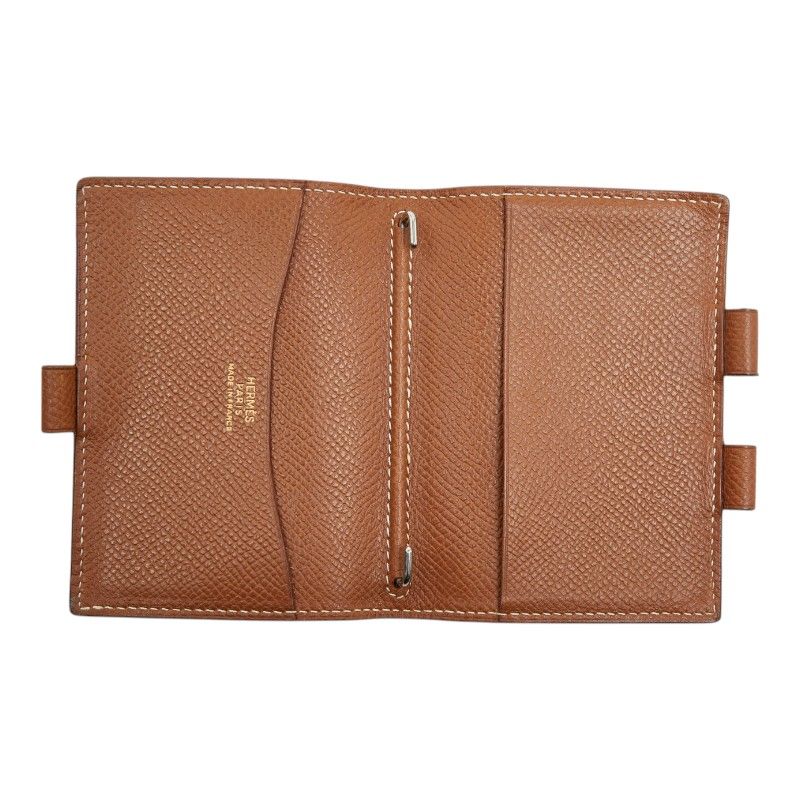 Hermes Agenda Mini Notebook Cover Brown Courchevel — view 6