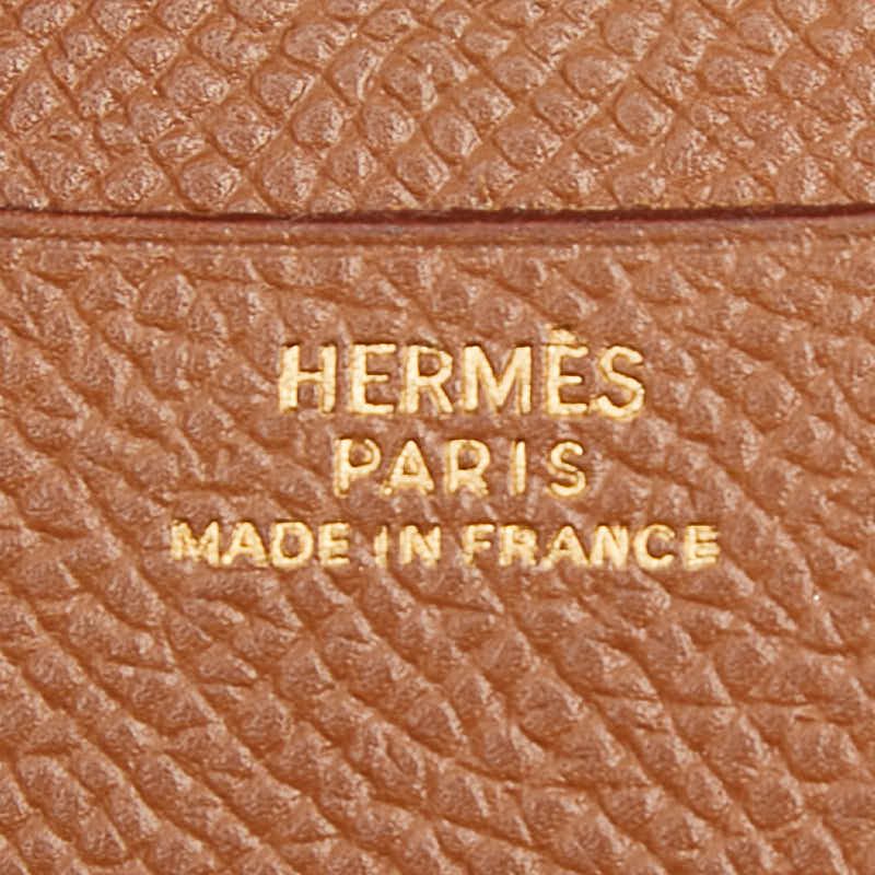 Hermes Agenda Mini Notebook Cover Brown Courchevel — view 7