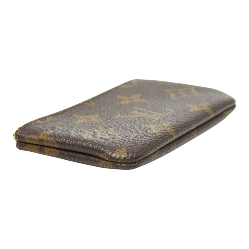 Louis Vuitton Monogram Pochette Cles Coin Case Key Purse Brown Leather 1 — view 5