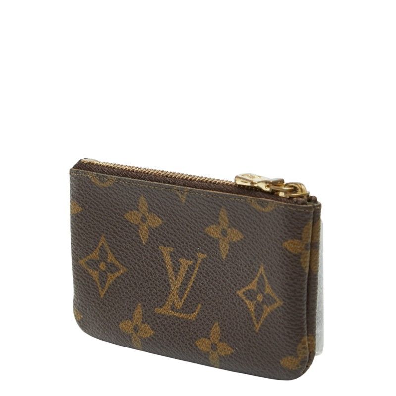 Louis Vuitton Monogram Pochette Cles Coin Case Key Purse Brown Leather 1 — view 2