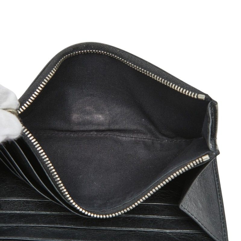 Balenciaga Classic Continental Bifold Wallet Black Leather — view 7