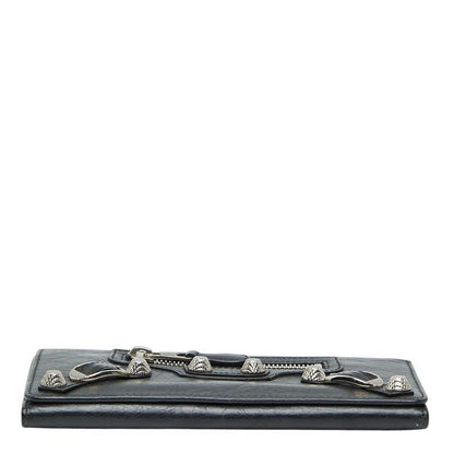 Balenciaga Classic Continental Bifold Wallet Black Leather — view 3