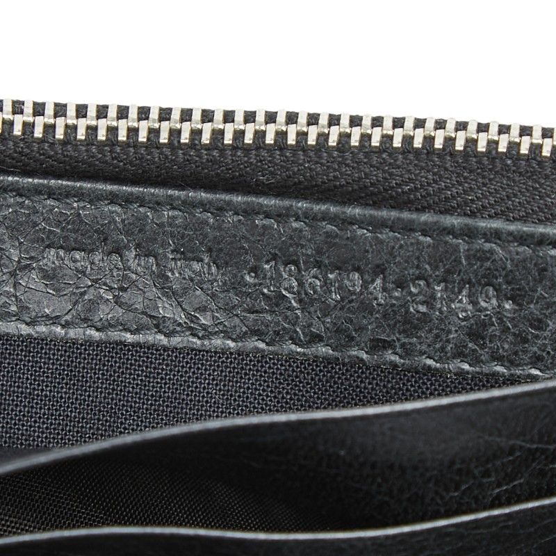 Balenciaga Classic Continental Bifold Wallet Black Leather — view 9