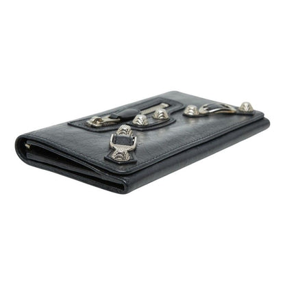 Balenciaga Classic Continental Bifold Wallet Black Leather — view 5