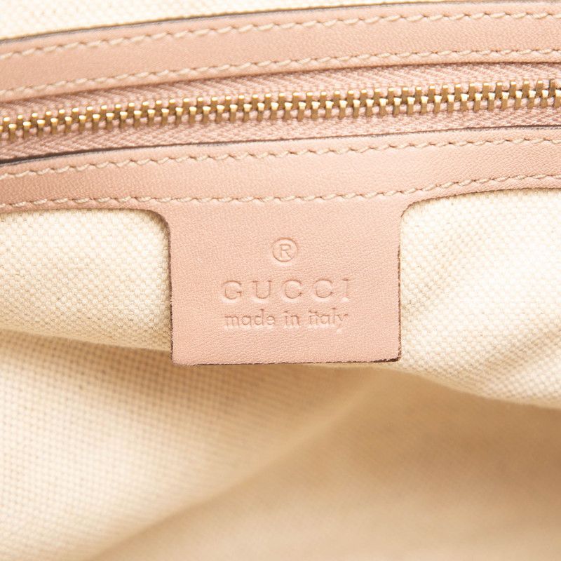 Gucci Guccissima 2-Way Shoulder Bag Pink Leather — view 5