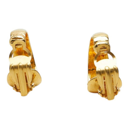 Chanel Vintage CC Logo Earrings Gold Plated — view 2