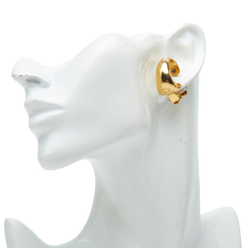 Chanel Vintage CC Logo Earrings Gold Plated — view 6