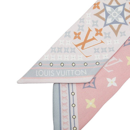 Louis Vuitton Bandeau BB Flowers Forever Scarf Pink Multi Color Silk — view 3