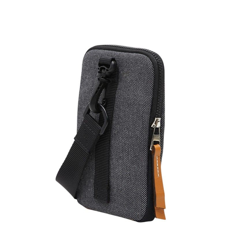 Loewe Neck Pouch Eye Nature Case Shoulder Bag Gray Black Light Yellow Canvas — view 2
