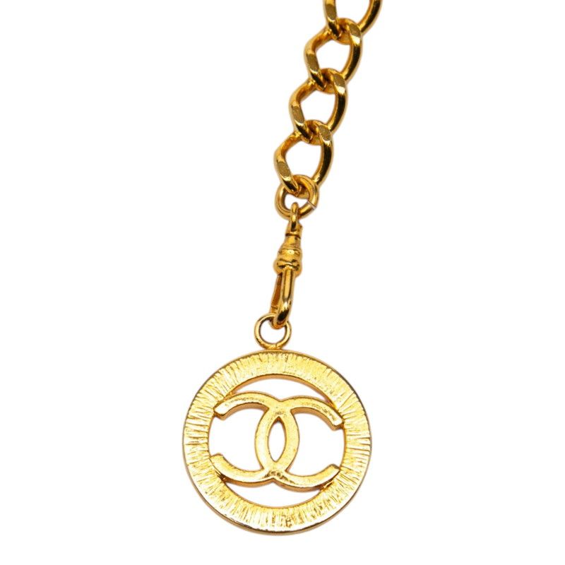 Chanel CC Logo Vintage Chain Belt Triple Strand Gold Plated — view 2