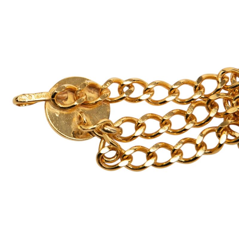 Chanel CC Logo Vintage Chain Belt Triple Strand Gold Plated — view 3