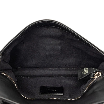 Fendi Pecan Baguette Slim Clutch Shoulder Bag 3way Black Canvas Leather — view 6