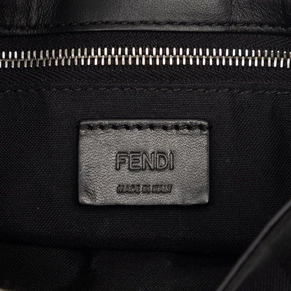 Fendi Pecan Baguette Slim Clutch Shoulder Bag 3way Black Canvas Leather — view 8