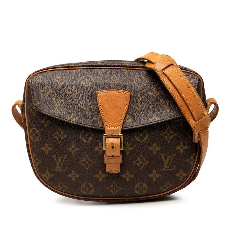 Louis Vuitton Monogram Jeune Fille GM Crossbody Shoulder Bag Brown Leather