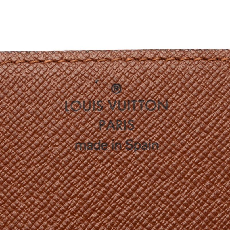 Louis Vuitton Monogram Envelope Carte de Visite Card Case Brown Leather — view 7