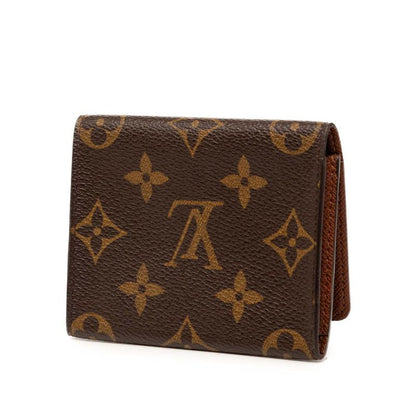 Louis Vuitton Monogram Envelope Carte de Visite Card Case Brown Leather — view 2