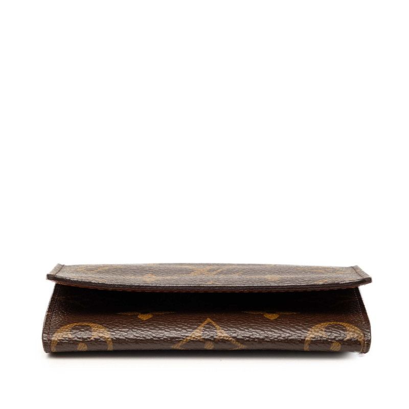 Louis Vuitton Monogram Envelope Carte de Visite Card Case Brown Leather — view 3