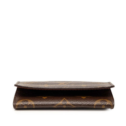 Louis Vuitton Monogram Envelope Carte de Visite Card Case Brown Leather — view 3