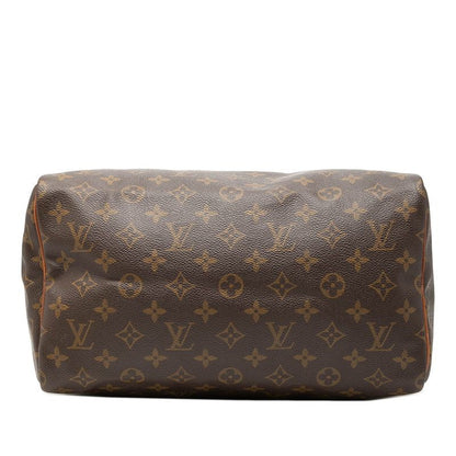 Louis Vuitton Monogram Speedy 30 Mini Boston Bag Brown Leather — view 3