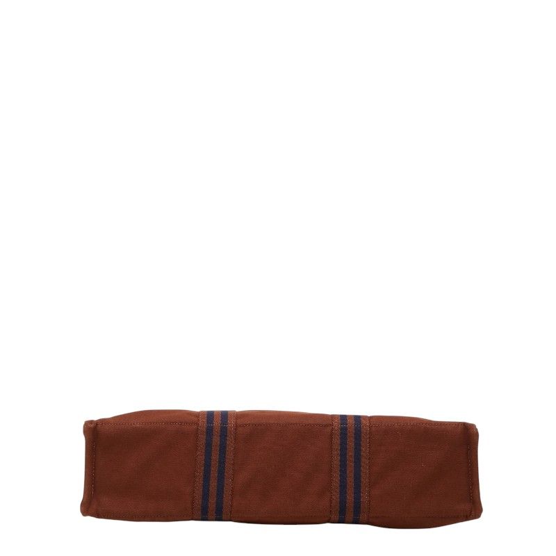Hermes Fourre Tout MM Tote Brown Navy Canvas — view 3