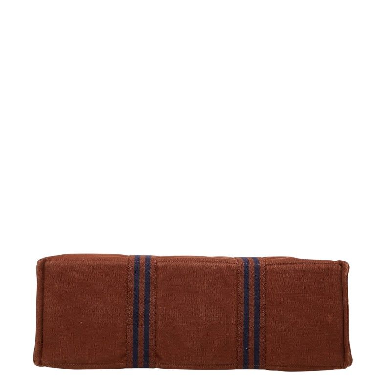 Hermes Fourre Tout GM Tote Brown Navy Canvas — view 3