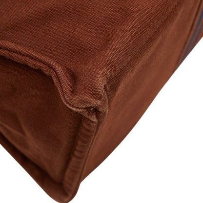 Hermes Fourre Tout GM Tote Brown Navy Canvas — view 7