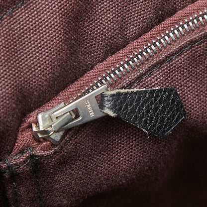 Hermes Fourre Tout MM Tote Wine Red Black Canvas — view 9