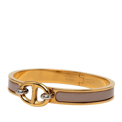 Hermes Mini Click Chaine D'ancre PM Bracelet Gold Brown Glace Gray Plated — view 2