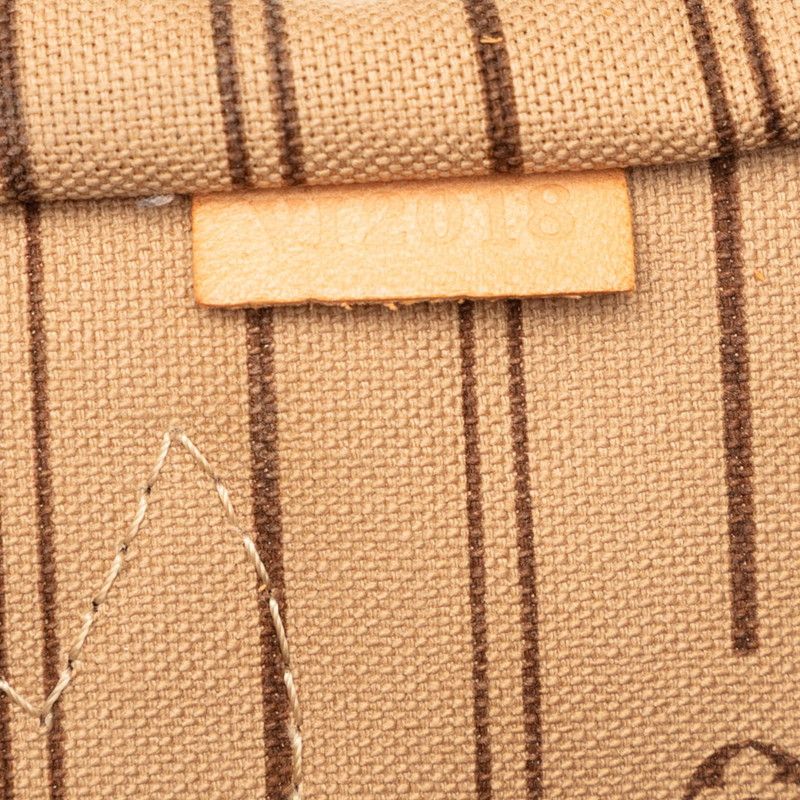 Louis Vuitton Monogram Neverfull MM Shoulder Bag Tote Brown Leather — view 6