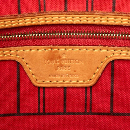 Louis Vuitton Monogram Neverfull MM Tote Brown Leather — view 5
