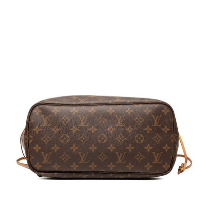 Louis Vuitton Monogram Neverfull MM Tote Brown Leather — view 3