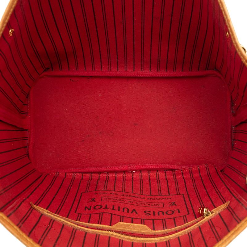 Louis Vuitton Monogram Neverfull MM Tote Brown Leather — view 5