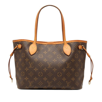 Louis Vuitton Monogram Neverfull PM Tote Brown Leather