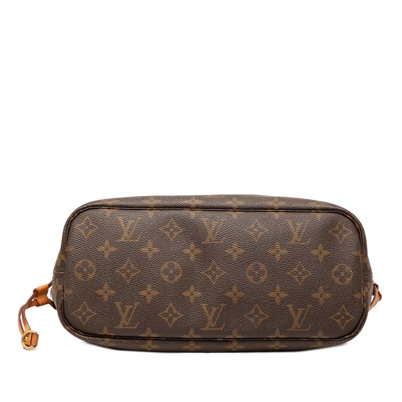 Louis Vuitton Monogram Neverfull PM Tote Brown Leather — view 3