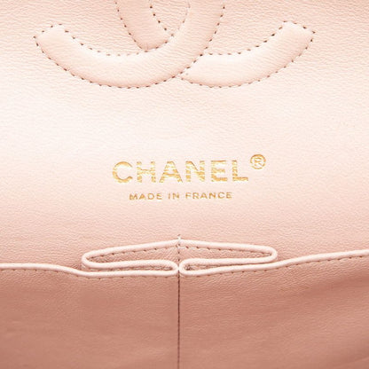 Chanel CC Logo Quilted 25 Double Flap Chain Shoulder Bag Pink Lambskin — view 5