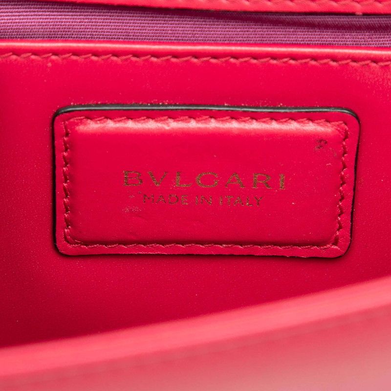 Bvlgari Serpenti Forever Chain Shoulder Bag Red Leather — view 5