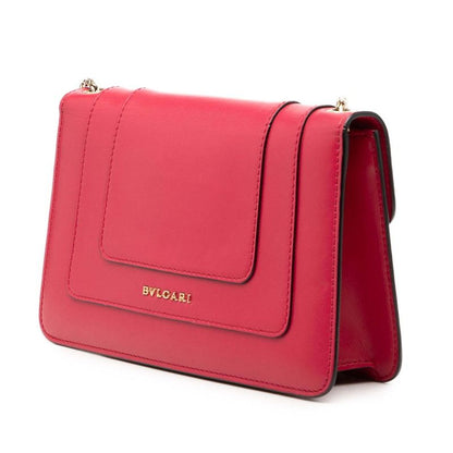 Bvlgari Serpenti Forever Chain Shoulder Bag Red Leather — view 2