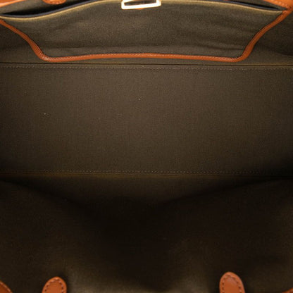 Fendi Zucca Tote Shoulder Bag 2-Way Green Brown Canvas Leather — view 4