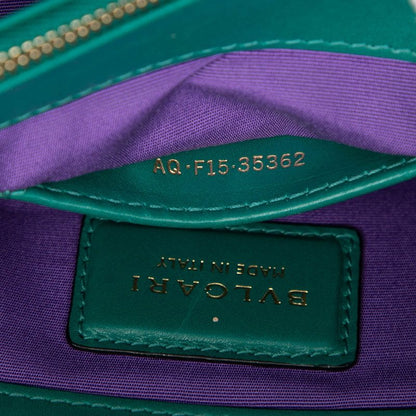 Bvlgari Serpenti Forever Chain Shoulder Bag Green Leather — view 6