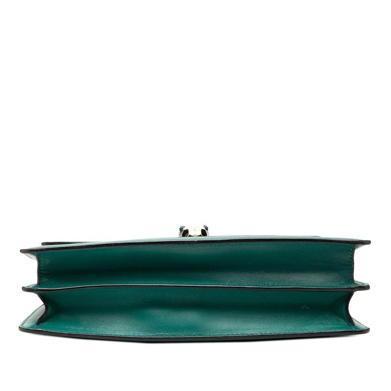 Bvlgari Serpenti Forever Chain Shoulder Bag Green Leather — view 3