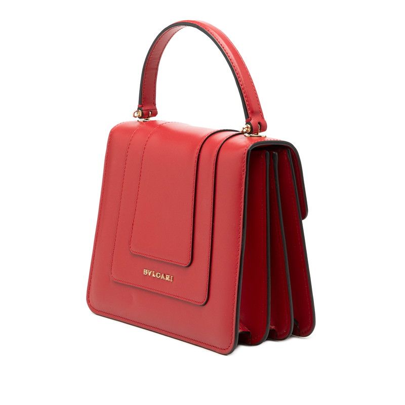 Bvlgari Serpenti Forever Chain Shoulder Bag 2-Way Red Leather — view 2