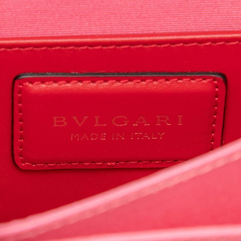 Bvlgari Serpenti Forever Chain Shoulder Bag 2-Way Red Leather — view 5