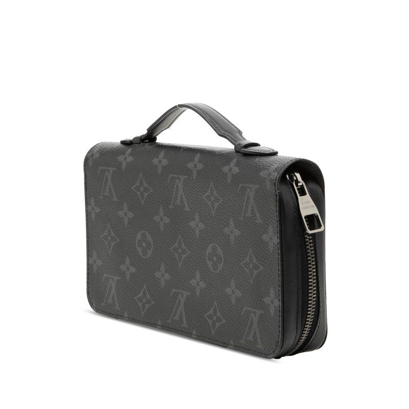 Louis Vuitton Monogram Eclipse Zippy XL Zip Around Wallet Black Leather — view 2