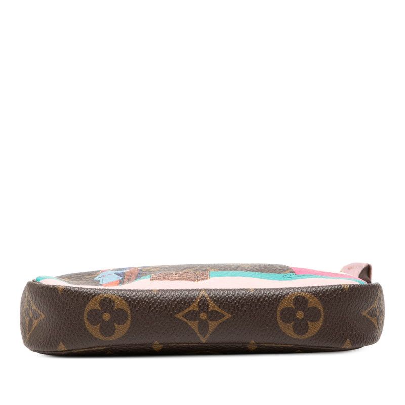 Louis Vuitton Monogram Mini Pochette Cruise Collection Pouch Case Brown Multi — view 3