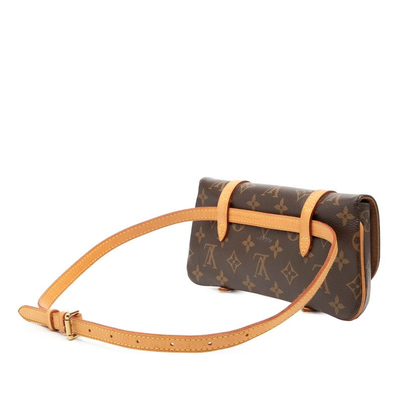 Louis Vuitton Monogram Pochette Marelle Belt Bag Brown Leather — view 2